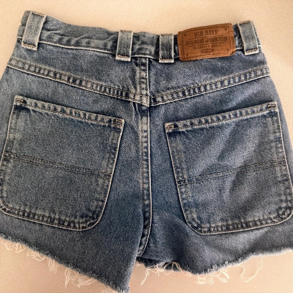LF ripped denim short shorts with bedazzle on front - Picture 7 of 8